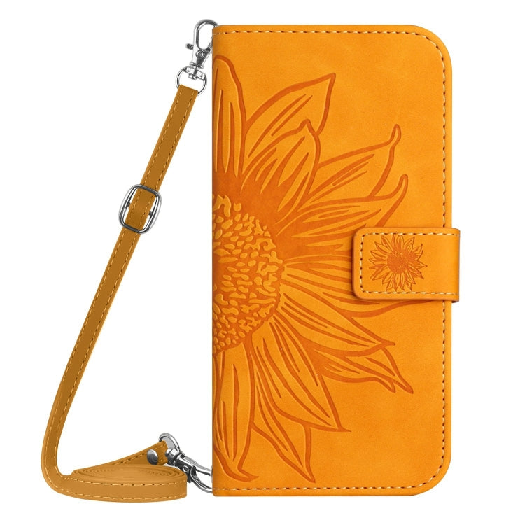 For Google Pixel 8 Pro Skin Feel Sun Flower Embossed Flip Leather Phone Case with Lanyard(Yellow) - free shipping - PMC TechLife - Order now!