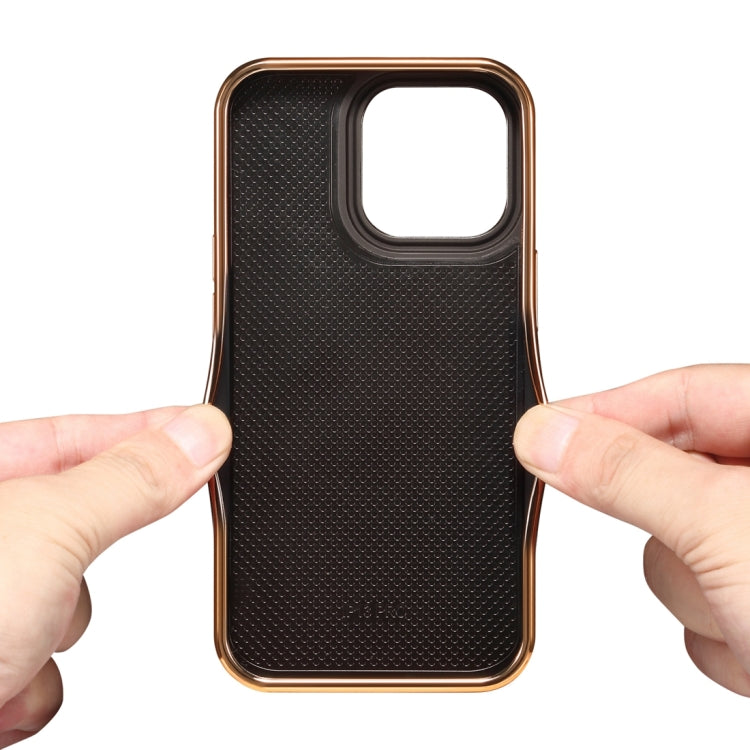 For iPhone 14 Plus Denior Oil Wax Cowhide Plating Phone Case(Brown) - free shipping - PMC TechLife - Order now!