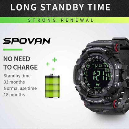 SPOVAN PR2 Men Multifunctional Waterproof Bluetooth Smart Electronic Watch(Black) - Smart Watches by SPOVAN | Online Shopping South Africa | PMC Jewellery | Buy Now Pay Later Mobicred