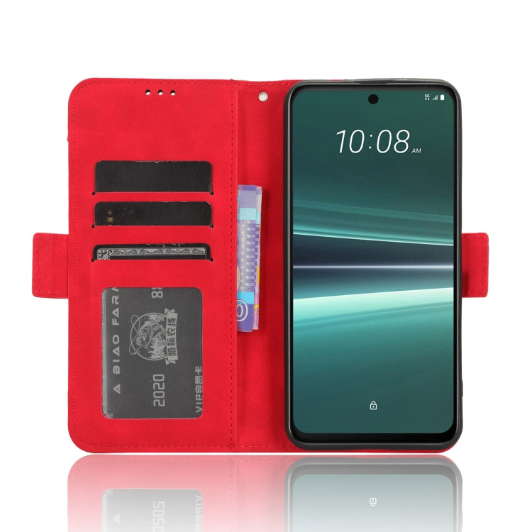 For HTC U23 / U23 Pro Skin Feel Calf Texture Card Slots Leather Phone Case(Red) - HTC by PMC Jewellery | Online Shopping South Africa | PMC Jewellery