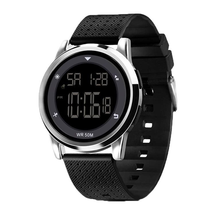 SPOVAN S100 Men Outdoor Multifunctional Waterproof Electronic Watch(Silver) - LED Digital Watches by SPOVAN | Online Shopping South Africa | PMC Jewellery | Buy Now Pay Later Mobicred