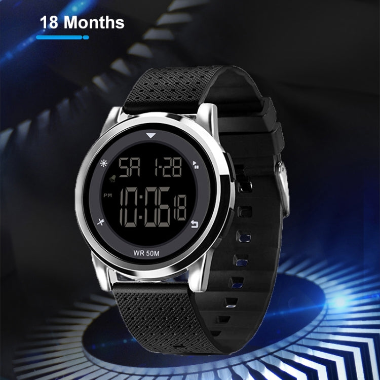 SPOVAN S100 Men Outdoor Multifunctional Waterproof Electronic Watch(Silver) - LED Digital Watches by SPOVAN | Online Shopping South Africa | PMC Jewellery | Buy Now Pay Later Mobicred