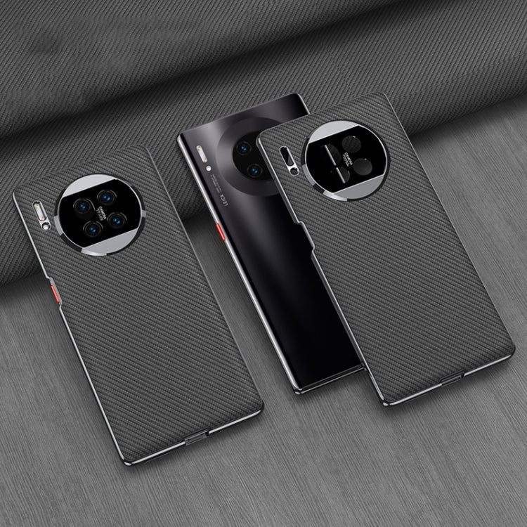 For Huawei Mate 30 Pro 5G GKK Electroplating Leather Surface Phone Case(Carbon Fiber) - Huawei Cases by GKK | Online Shopping South Africa | PMC TechLife | Buy Now Pay Later Mobicred