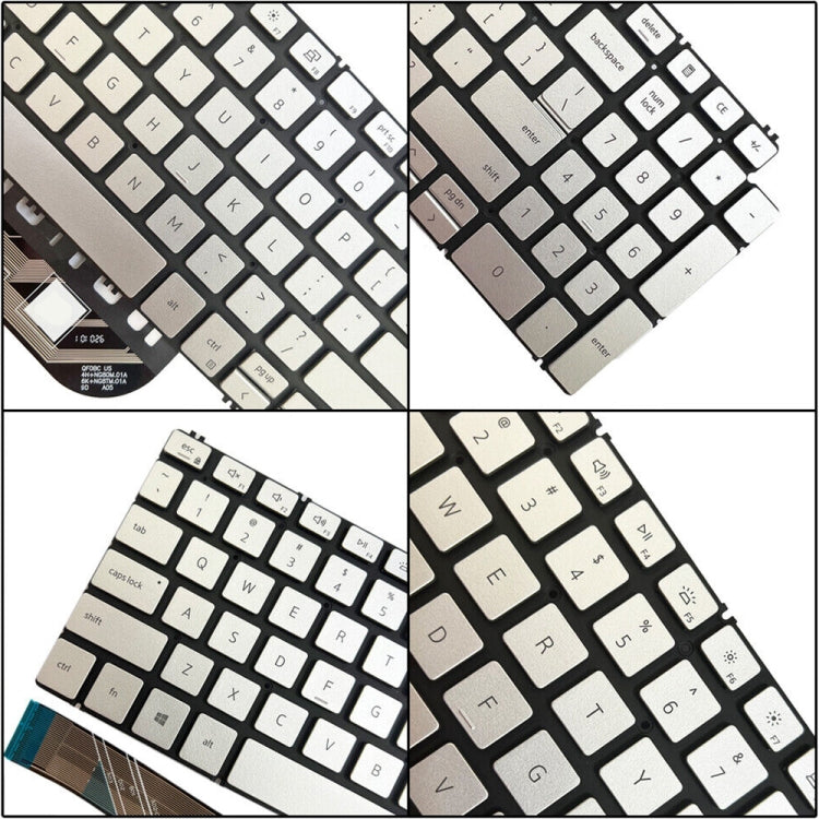 For Dell Inspiron 15 7590 / 7791 / 5584 US Version Backlight Laptop Keyboard(Silver) - Dell Spare Parts by PMC TechLife | Online Shopping South Africa | PMC TechLife