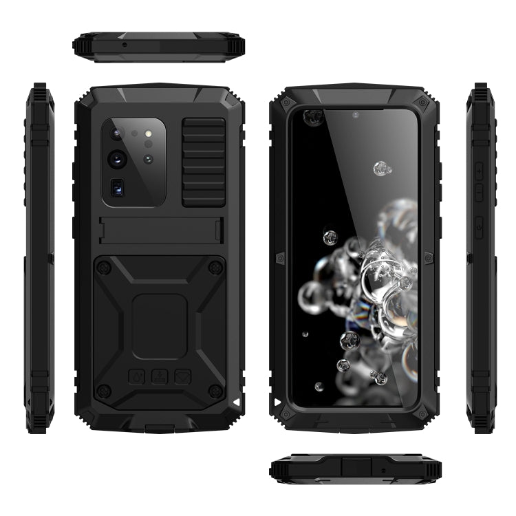 For Samsung Galaxy S20 Plus R-JUST Waterproof Shockproof Dustproof Metal + Silicone Protective Case(Black) - free shipping - PMC TechLife - Order now!