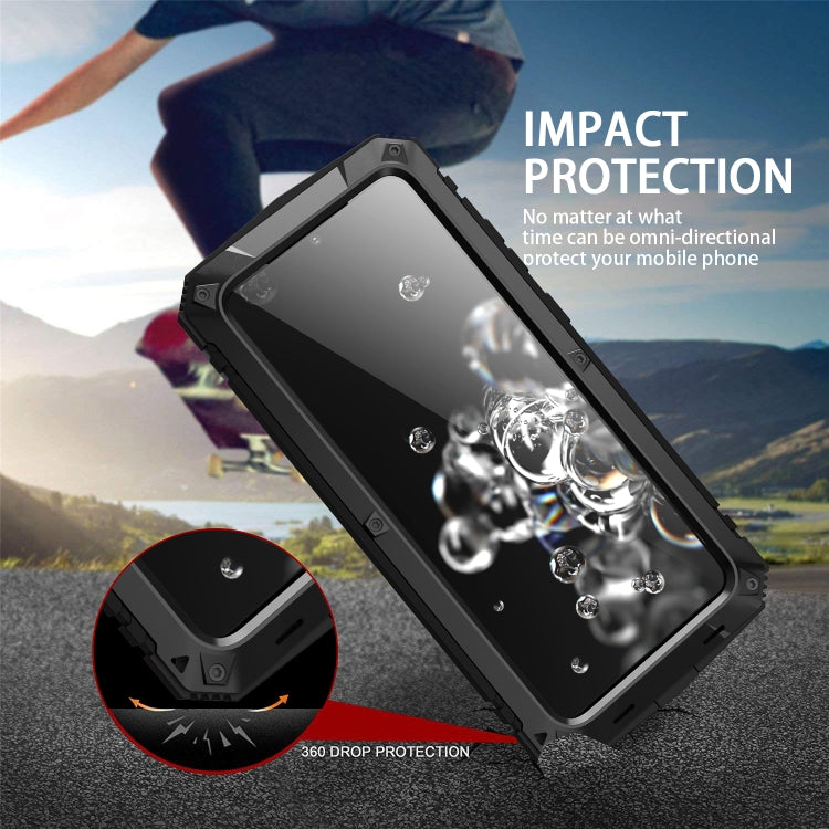 For Samsung Galaxy S20 Plus R-JUST Waterproof Shockproof Dustproof Metal + Silicone Protective Case(Black) - free shipping - PMC TechLife - Order now!