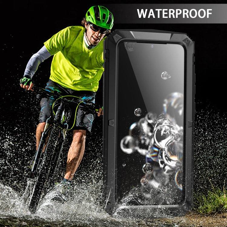 For Samsung Galaxy S20 Plus R-JUST Waterproof Shockproof Dustproof Metal + Silicone Protective Case(Black) - free shipping - PMC TechLife - Order now!
