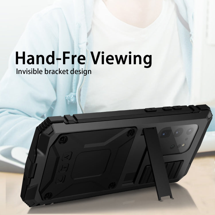 For Samsung Galaxy S20 Plus R-JUST Waterproof Shockproof Dustproof Metal + Silicone Protective Case(Black) - free shipping - PMC TechLife - Order now!