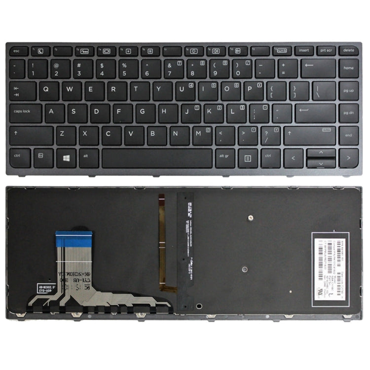 For HP Zbook Studio G3 Grey Frame US Version Laptop Backlight Keyboard - HP Spare Parts by PMC Jewellery | Online Shopping South Africa | PMC Jewellery