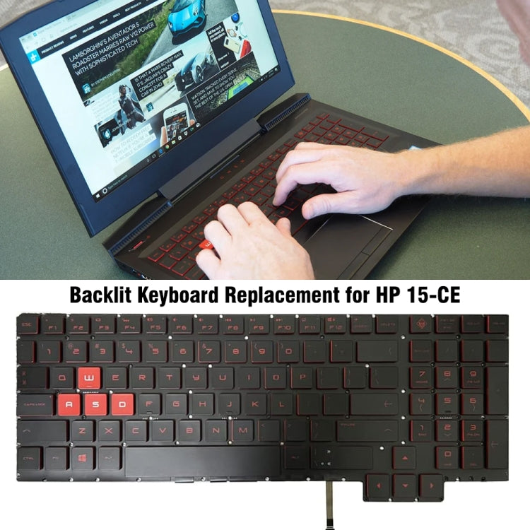 For HP 15-CE US Version Backlit Laptop Keyboard - HP Spare Parts by PMC TechLife | Online Shopping South Africa | PMC TechLife