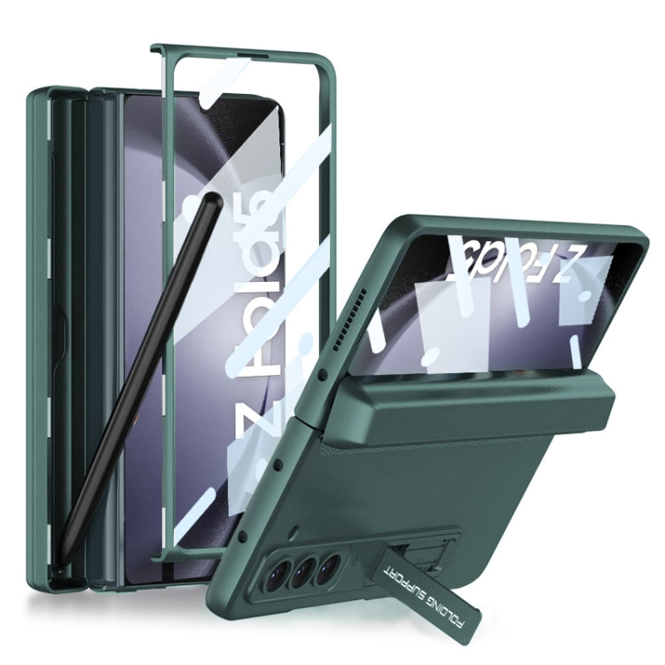 For Samsung Galaxy Z Fold5 GKK Integrated Magnetic Full Coverage Phone Flip Case with Pen Box(Night Green) - Galaxy Z Fold5 Cases by GKK | Online Shopping South Africa | PMC TechLife | Buy Now Pay Later Mobicred