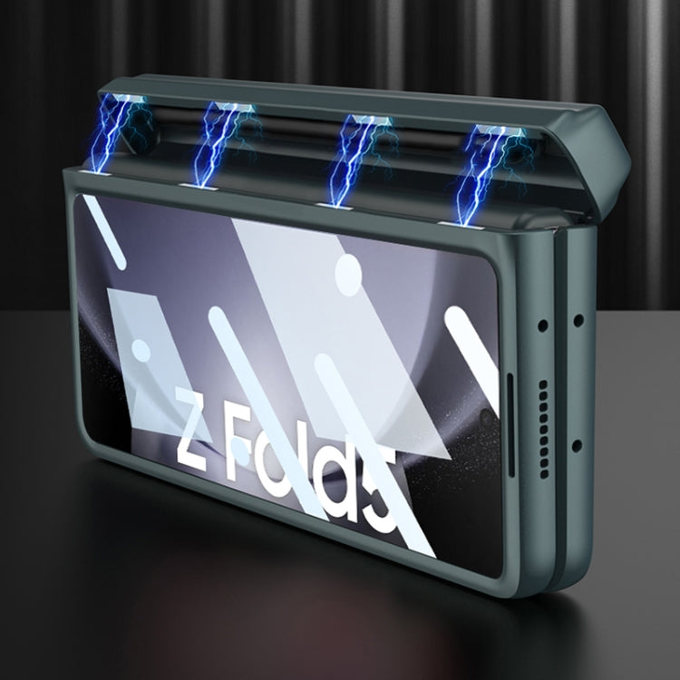 For Samsung Galaxy Z Fold5 GKK Integrated Magnetic Full Coverage Phone Flip Case with Pen Box(Silver) - Galaxy Z Fold5 Cases by GKK | Online Shopping South Africa | PMC TechLife | Buy Now Pay Later Mobicred