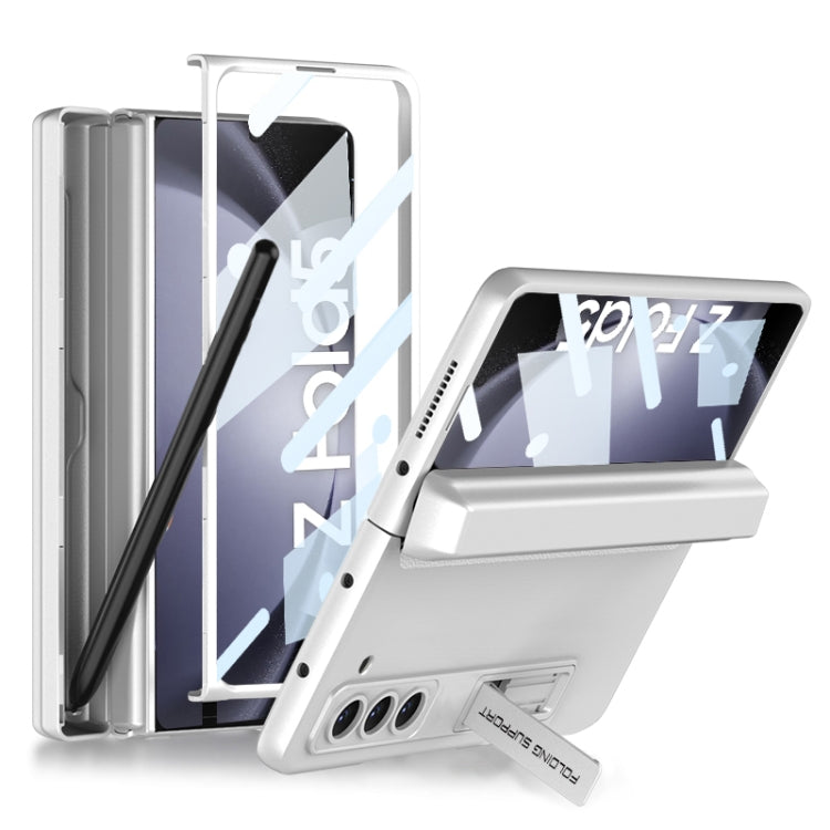 For Samsung Galaxy Z Fold5 GKK Magnetic Full Coverage Phone Flip Case with Pen Box(Silver) - Galaxy Z Fold5 Cases by GKK | Online Shopping South Africa | PMC Jewellery