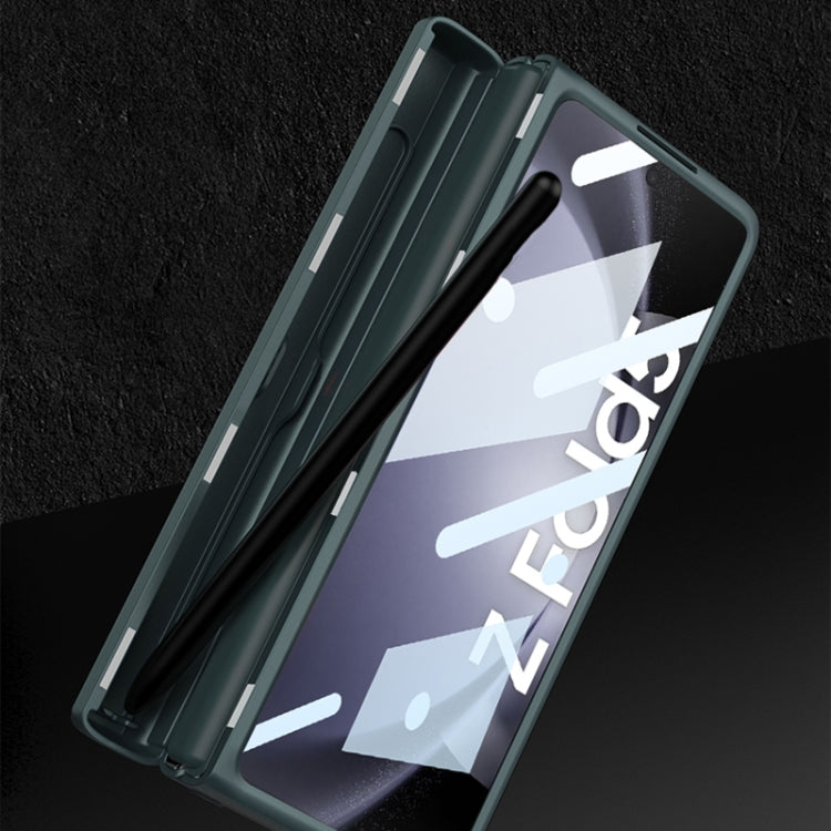 For Samsung Galaxy Z Fold5 GKK Magnetic Flip Plain Leather Phone Case with Pen Box(Silver) - free shipping - PMC TechLife - Order now!