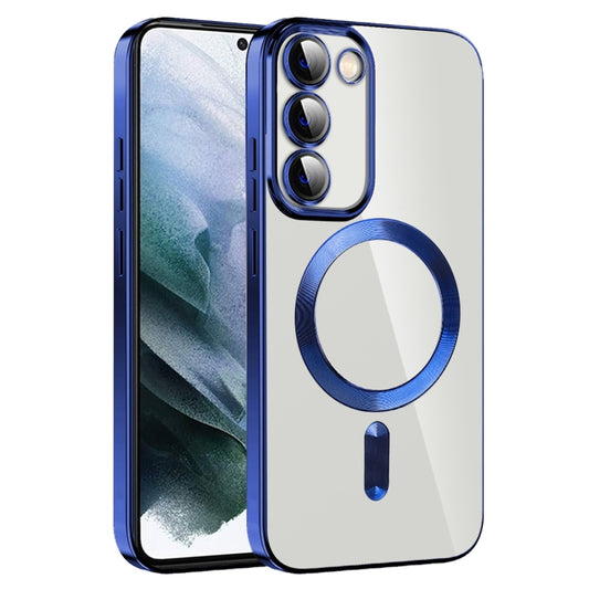 For Samsung Galaxy S21 5G CD Texture Plating TPU MagSafe Phone Case with Lens Film(Royal Blue) - Galaxy S21 5G Cases by PMC Jewellery | Online Shopping South Africa | PMC Jewellery