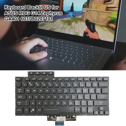 For ASUS ROG G14 Zephyrus GA401 GA401I US Version Backlight Laptop Keyboard(Black) - Asus Spare Parts by PMC Jewellery | Online Shopping South Africa | PMC Jewellery