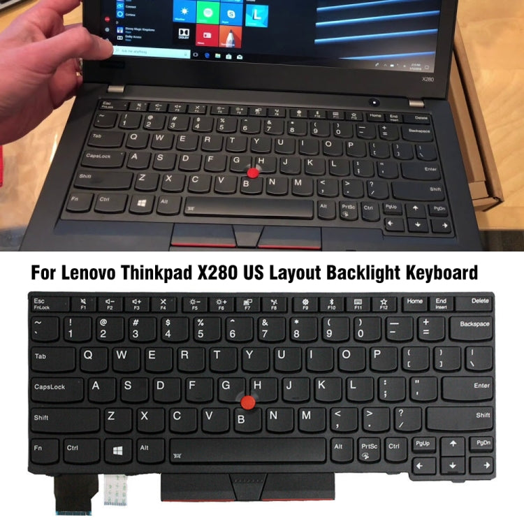 For Lenovo Thinkpad X280 20KF / Yoga 20R5 US Version Backlight Laptop Keyboard - Lenovo Spare Parts by PMC TechLife | Online Shopping South Africa | PMC TechLife