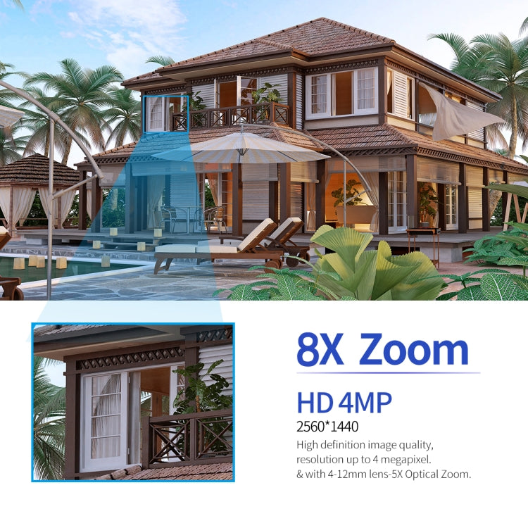 ESCAM G03 2x4MP Dual Lens Zoom 8X Dual Light Source WiFi Camera Support Two-way Voice & Motion Detection(AU Plug) - free shipping - PMC TechLife - Order now!
