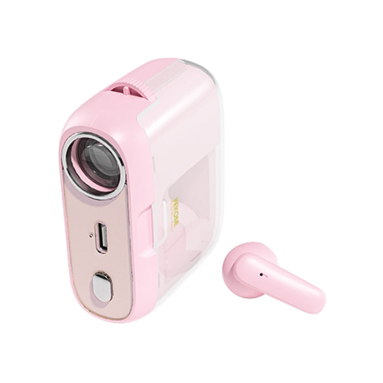 WK S28 Projection TWS Wireless Bluetooth Earphone(Pink) - TWS Earphone by WK | Online Shopping South Africa | PMC Jewellery