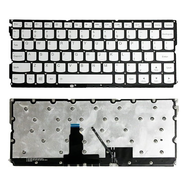 For Lenovo Yoga 900S-12ISK US Version Laptop Keyboard(Silver) - Lenovo Spare Parts by PMC TechLife | Online Shopping South Africa | PMC TechLife