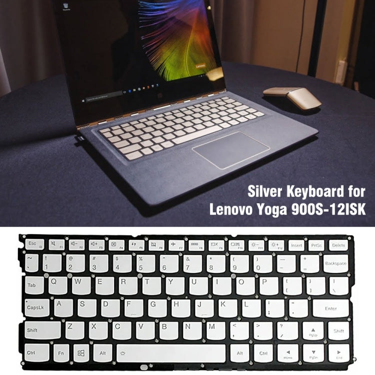 For Lenovo Yoga 900S-12ISK US Version Laptop Keyboard(Silver) - Lenovo Spare Parts by PMC TechLife | Online Shopping South Africa | PMC TechLife