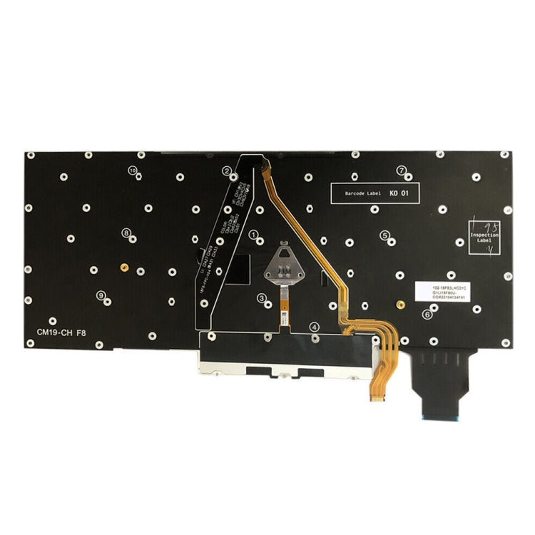 For Lenovo ThinkPad X1 Yoga 4th Gen 20QF US Version Backlight Laptop Keyboard with Touchpad Button(Dark Grey) - Lenovo Spare Parts by PMC TechLife | Online Shopping South Africa | PMC TechLife