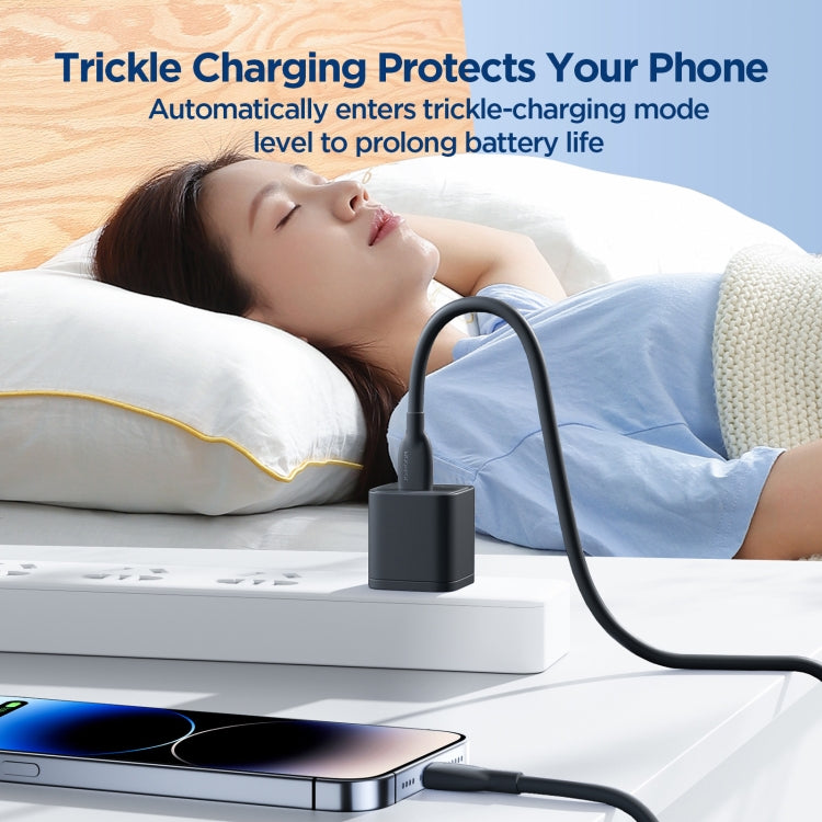 JOYROOM SA29-AL3 3A USB to 8 Pin Liquid Silicone Fast Charging Data Cable, Length: 1.2m(Black) - Normal Style Cable by JOYROOM | Online Shopping South Africa | PMC TechLife | Buy Now Pay Later Mobicred