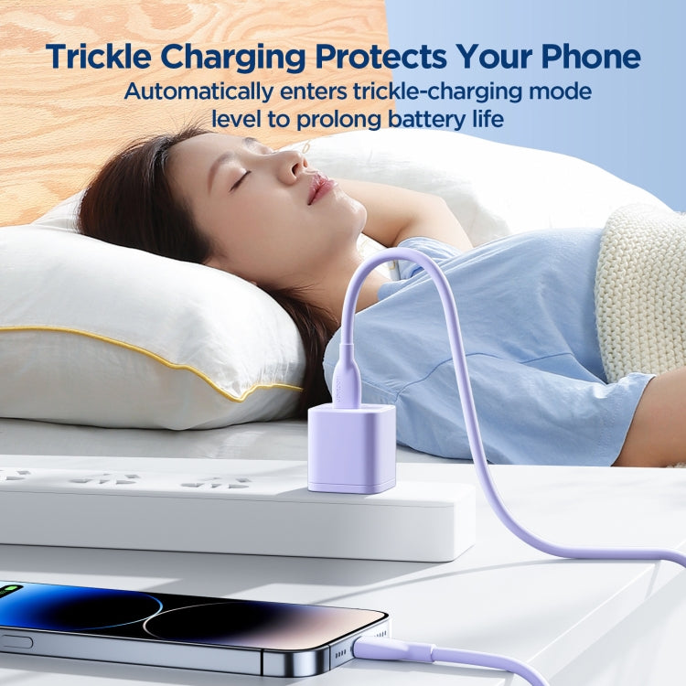 JOYROOM SA29-CL3 30W USB-C/Type-C to 8 Pin Liquid Silicone Fast Charging Data Cable, Length: 1.2m(Purple) - 2 in 1 Cable by JOYROOM | Online Shopping South Africa | PMC Jewellery