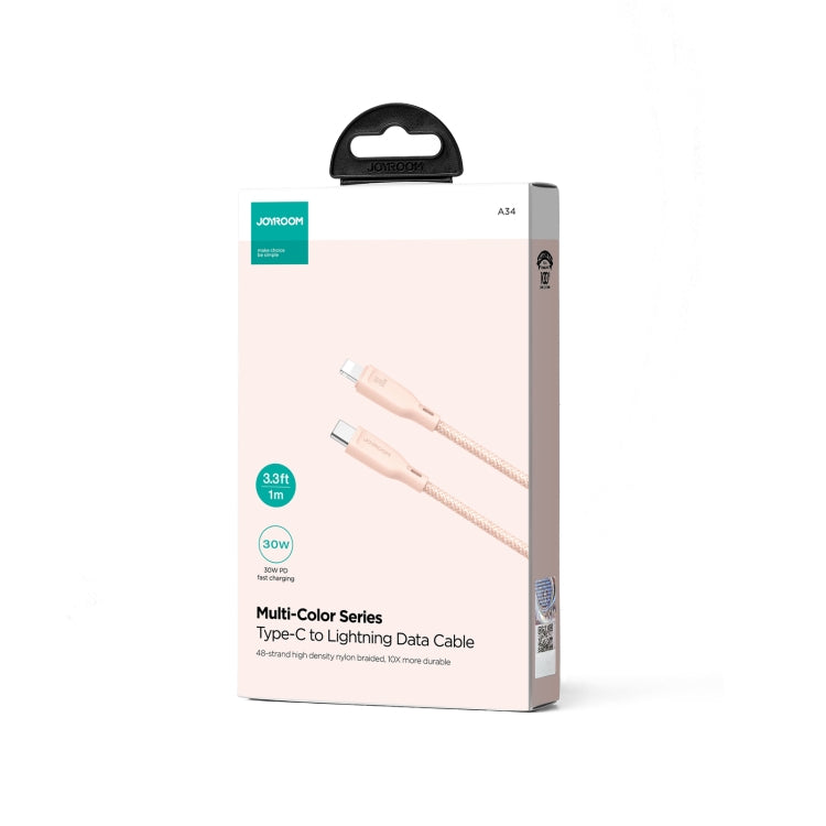 JOYROOM SA34-CL3 30W USB-C/Type-C to 8 Pin Fast Charge Data Cable, Length: 1m(Pink) - 2 in 1 Cable by JOYROOM | Online Shopping South Africa | PMC Jewellery