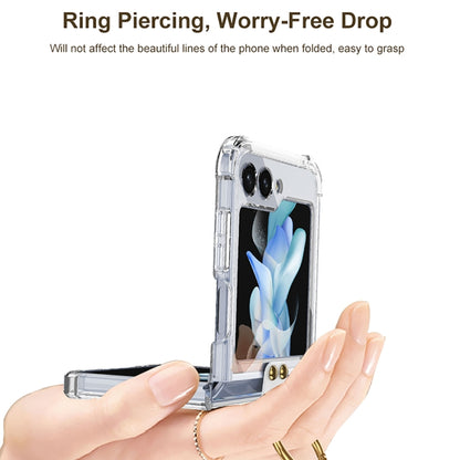 For Samsung Galaxy Z Flip5 GKK MagSafe Airbag Hinge Shockproof Phone Case with Ring Holder(Green) - Galaxy Z Flip5 Cases by GKK | Online Shopping South Africa | PMC Jewellery