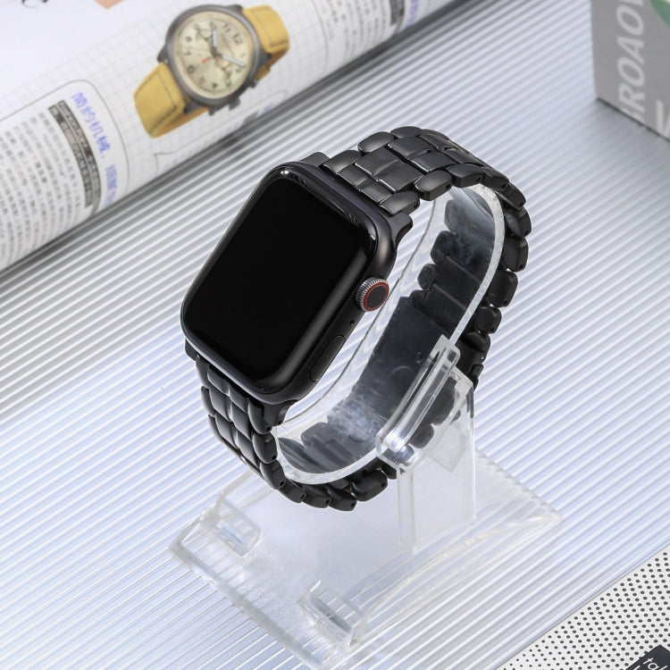For Apple Watch Series 9 41mm Five Beads Titanium Steel Watch Band(Black) - Watch Bands by PMC TechLife | Online Shopping South Africa | PMC TechLife