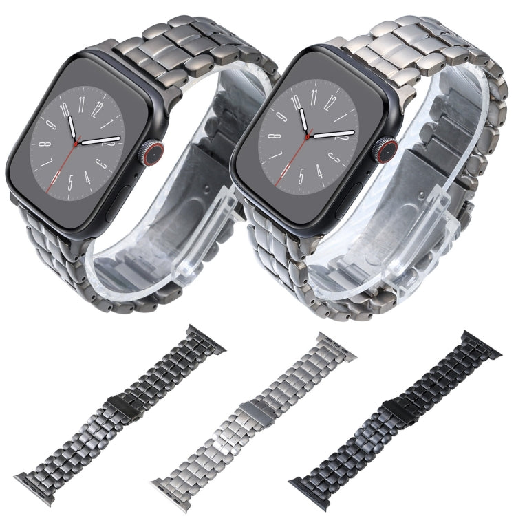 For Apple Watch Series 9 41mm Five Beads Titanium Steel Watch Band(Silver) - Watch Bands by PMC TechLife | Online Shopping South Africa | PMC TechLife