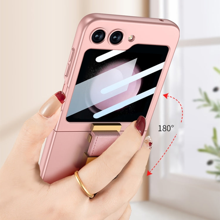 For Samsung Galaxy Z Flip5 GKK Ultra-thin Z Ring Holder PC Phone Case(Pink) - Galaxy Z Flip5 Cases by GKK | Online Shopping South Africa | PMC Jewellery | Buy Now Pay Later Mobicred