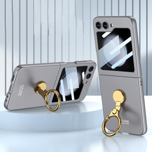 For Samsung Galaxy Z Flip5 GKK Ultra-thin Triaxial Ring Holder PC Phone Case(Grey) - Galaxy Z Flip5 Cases by GKK | Online Shopping South Africa | PMC Jewellery