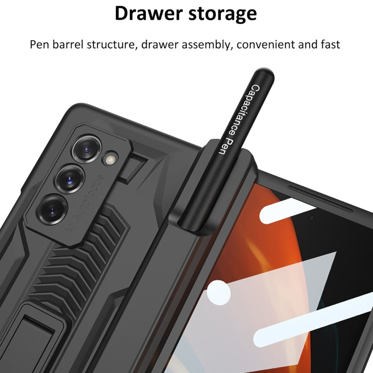 For Samsung Galaxy Z Fold2 GKK Integrated Folding Battle Shell PC Phone Case with Pen Box(Green) - free shipping - PMC TechLife - Order now!