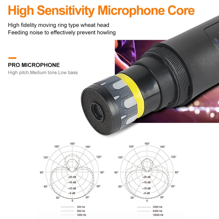 XTUGA S400 Professional 4-Channel UHF Wireless Microphone System with 4 Handheld Microphone(AU Plug) - Microphone by XTUGA | Online Shopping South Africa | PMC TechLife