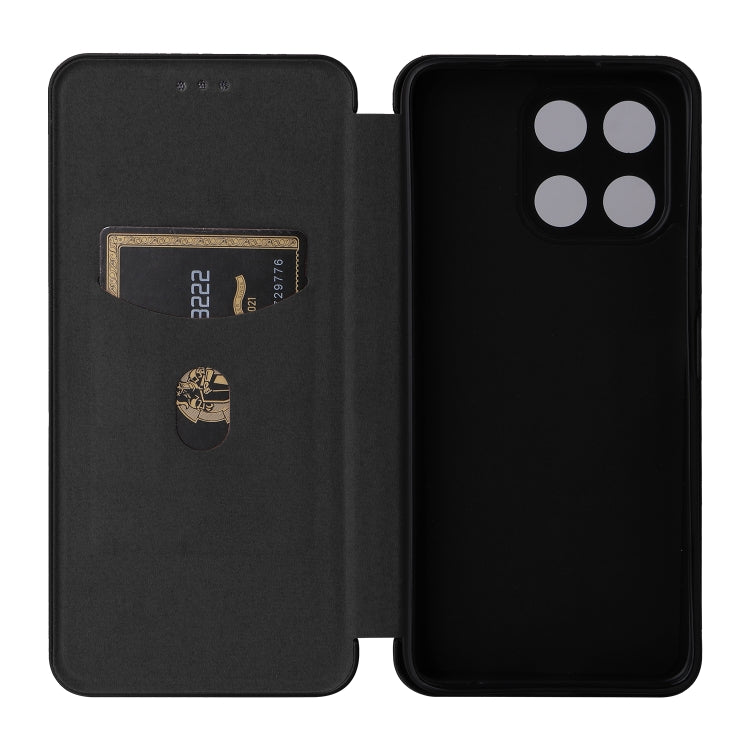 For Honor X6a 4G Carbon Fiber Texture Flip Leather Phone Case(Black) - free shipping - PMC TechLife - Order now!