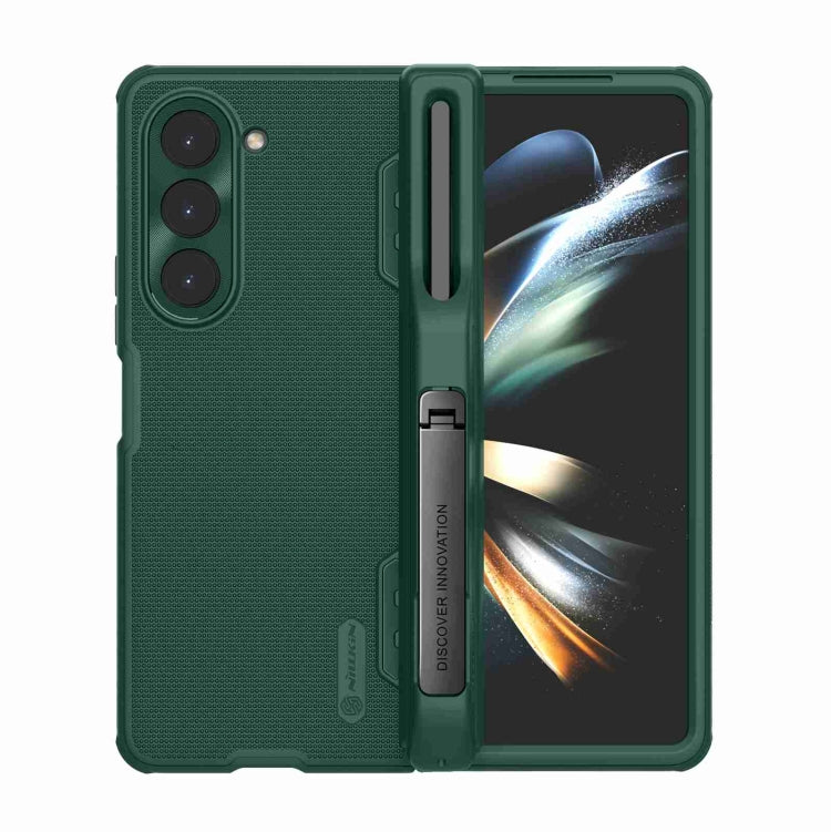 For Samsung Galaxy Z Fold5 NILLKIN Frosted Fold PC + TPU Phone Case with Pen Slot(Green) - Galaxy Z Fold5 Cases by NILLKIN | Online Shopping South Africa | PMC Jewellery
