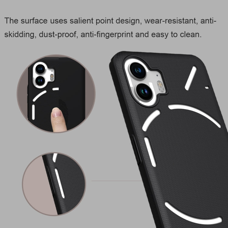 For Nothing Phone 2 NILLKIN Frosted Shield Phone Protective Case(Black) - More Brand by NILLKIN | Online Shopping South Africa | PMC Jewellery