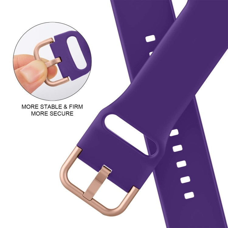 For Apple Watch 8 45mm Pin Buckle Silicone Watch Band(Purple) - Watch Bands by PMC TechLife | Online Shopping South Africa | PMC TechLife