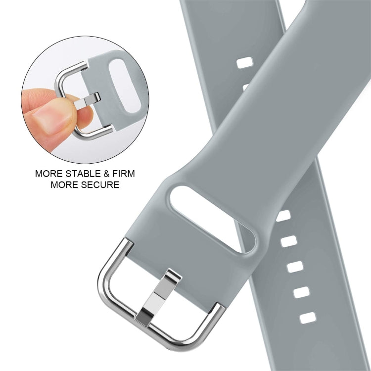 For Apple Watch 6 44mm Pin Buckle Silicone Watch Band(Light Grey) - Watch Bands by PMC TechLife | Online Shopping South Africa | PMC TechLife