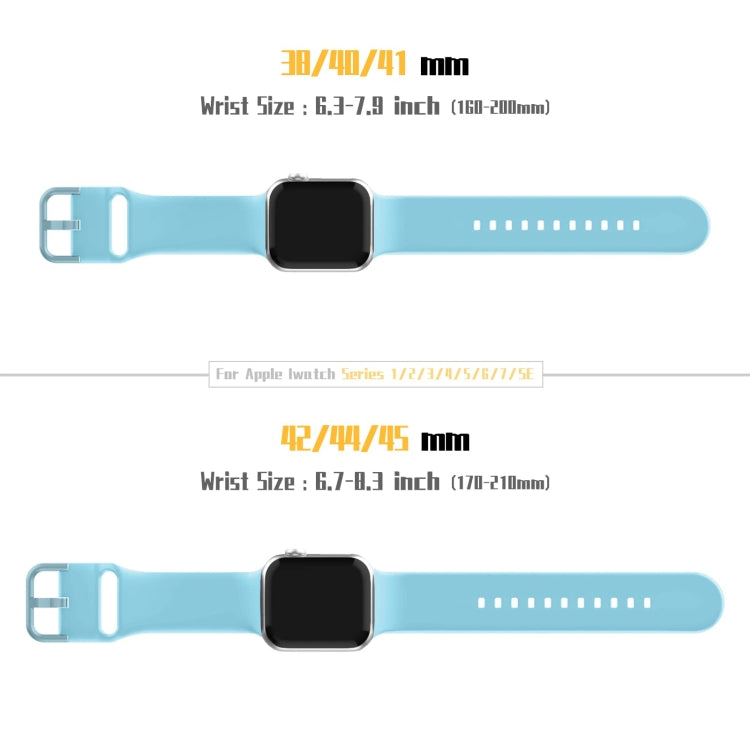 For Apple Watch 4 44mm Pin Buckle Silicone Watch Band(Light Blue) - Watch Bands by PMC TechLife | Online Shopping South Africa | PMC TechLife