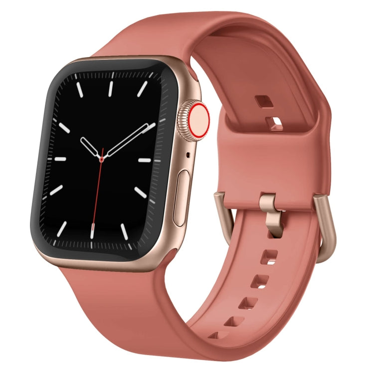 For Apple Watch 4 44mm Pin Buckle Silicone Watch Band(Coral) - Watch Bands by PMC TechLife | Online Shopping South Africa | PMC TechLife