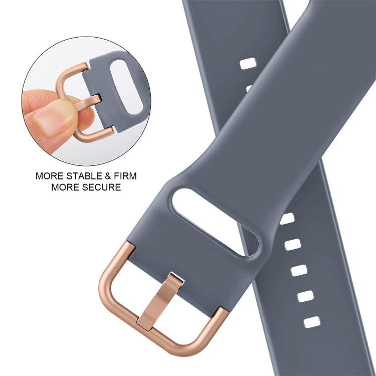 For Apple Watch Series 3 38mm Pin Buckle Silicone Watch Band(Blue Grey) - free shipping - PMC TechLife - Order now!