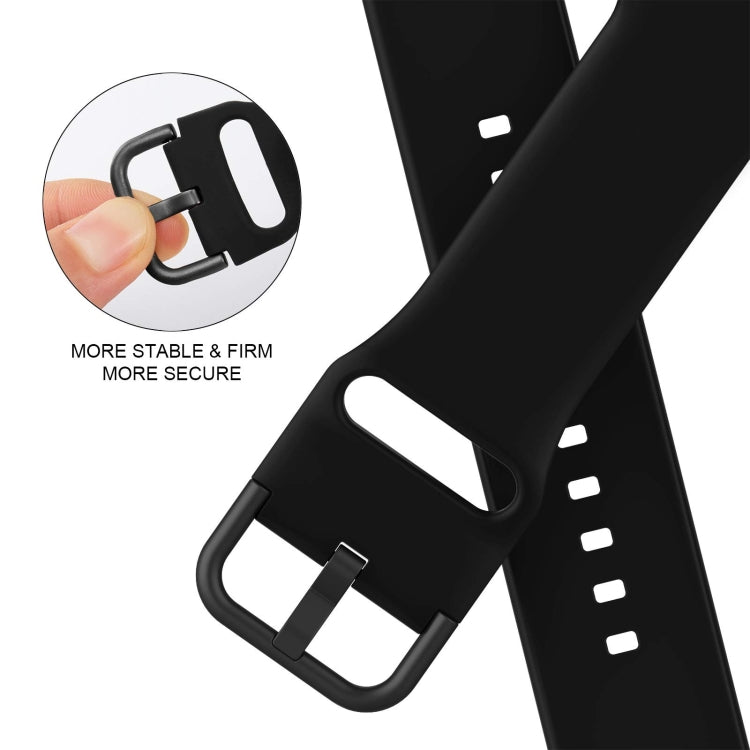For Apple Watch 38mm Pin Buckle Silicone Watch Band(Black) - Watch Bands by PMC TechLife | Online Shopping South Africa | PMC TechLife