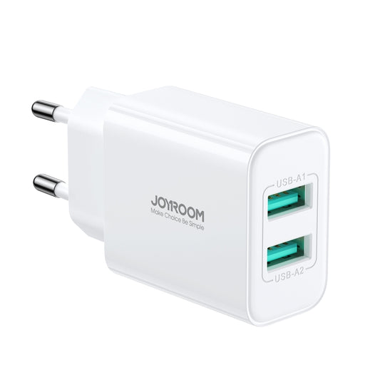 JOYROOM JR-TCN04 2.1A Dual USB Charger, Specification:EU Plug - USB Charger by JOYROOM | Online Shopping South Africa | PMC Jewellery