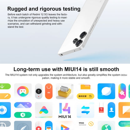 Xiaomi Redmi 12 5G, 8GB+128GB,  6.79 inch MIUI 14 Qualcomm Snapdragon 4 Gen2 Octa Core up to 2.2GHz, Network: 5G, Not Support Google Play(White) - Xiaomi Redmi by Xiaomi | Online Shopping South Africa | PMC Jewellery