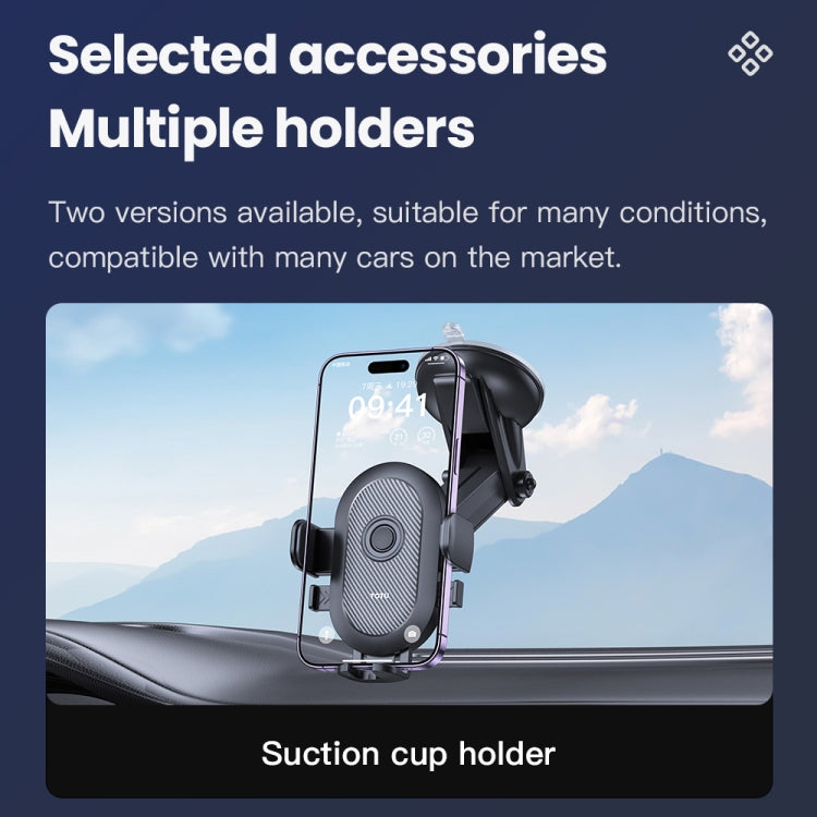 TOTU CH-3 Series One-Touch Locking Car Holder, Suction Cup Version(Black) - Car Holders by TOTUDESIGN | Online Shopping South Africa | PMC Jewellery