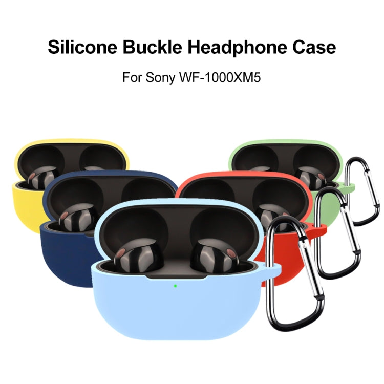 For Sony WF-1000XM5 Wireless Bluetooth Earphone Silicone Protective Case(Matcha Green) - Sony Earphone Case by PMC TechLife | Online Shopping South Africa | PMC TechLife