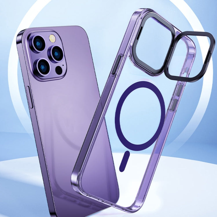For iPhone 15 MagSafe Magnetic Invisible Holder Transparent Phone Case(Blue) - free shipping - PMC TechLife - Order now!